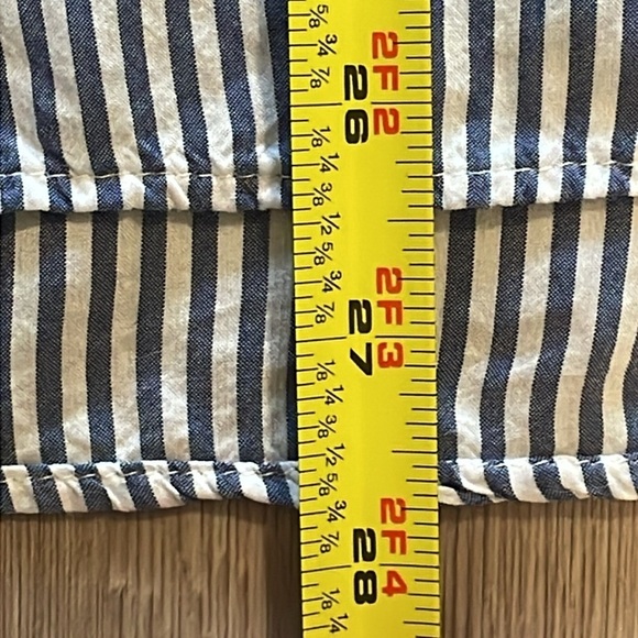 Zara Women’s Button Front Shirt Small Blue Classic Striped Lightweight Causal - Picture 16 of 16